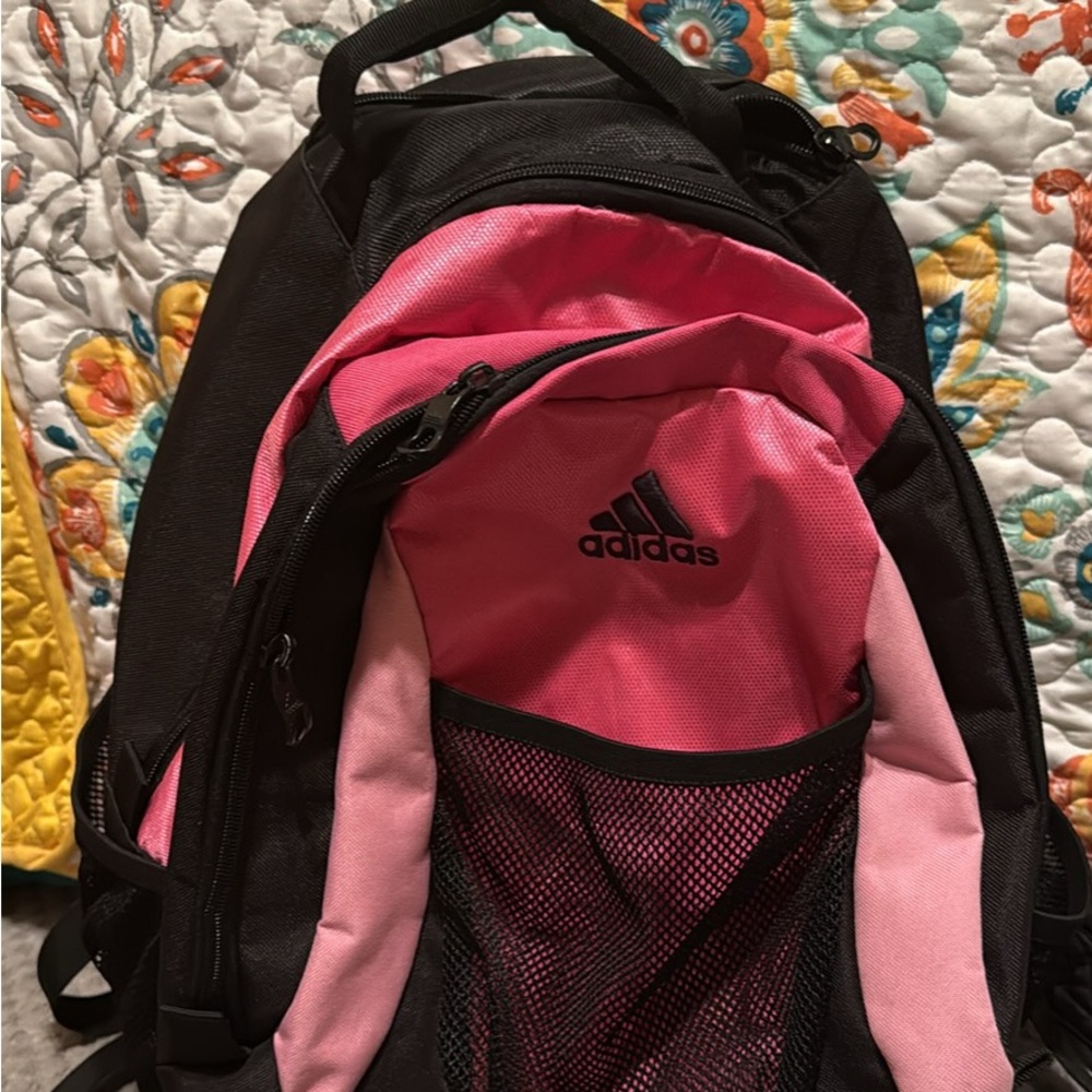 Pink Adidas backpack
